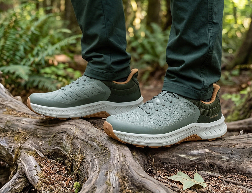 Expedition Waterproof Low Hands-Free Green Mens Hiking Shoes