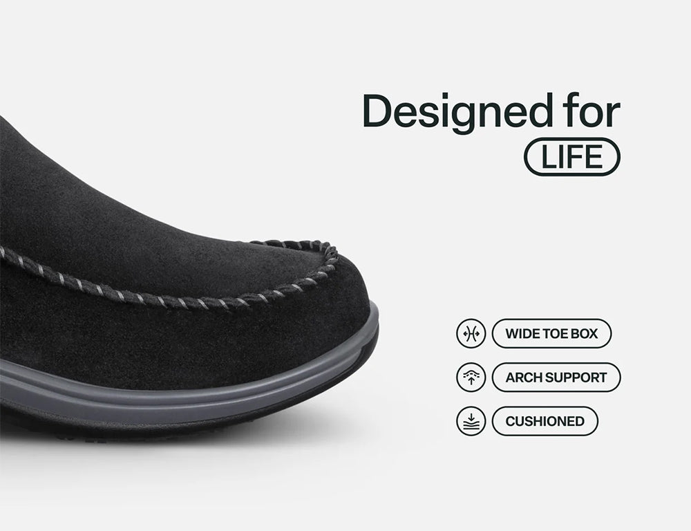 Lorin Hands-Free Black Womens House Shoes