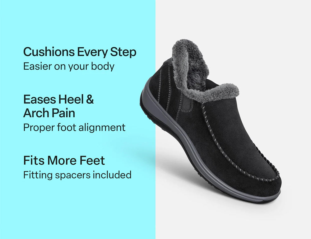 Lorin Hands-Free Black Womens House Shoes
