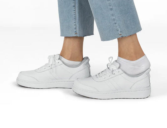Wander Hands-Free White Womens Leather Trainers