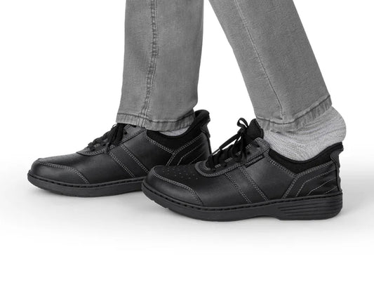 Pierre Hands-Free Black Mens Leather Shoes
