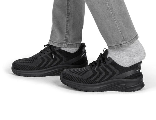 Tilos Hands-Free Black Black Mens Stretch Trainers