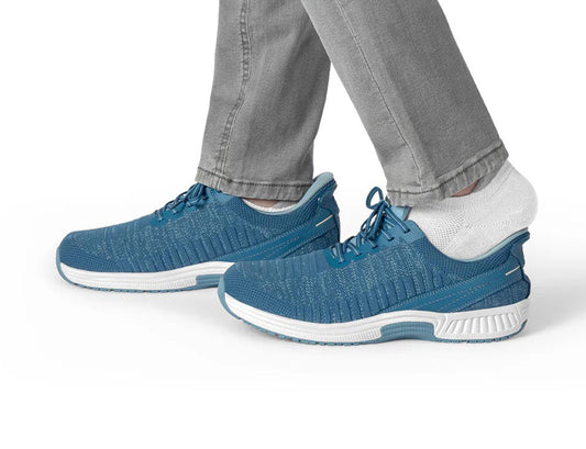 Yari Hands-Free Blue Mens Stretch Trainers