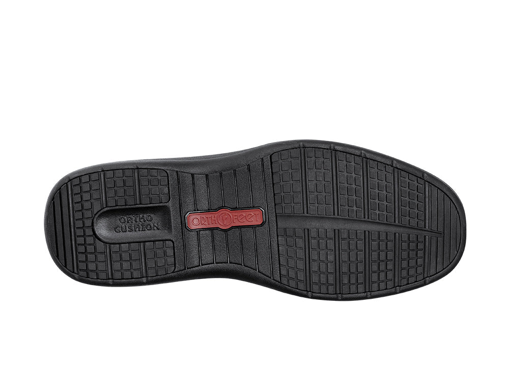 Orthofeet Mens Hands-Free Claude Charcoal Shoes ShoeMed