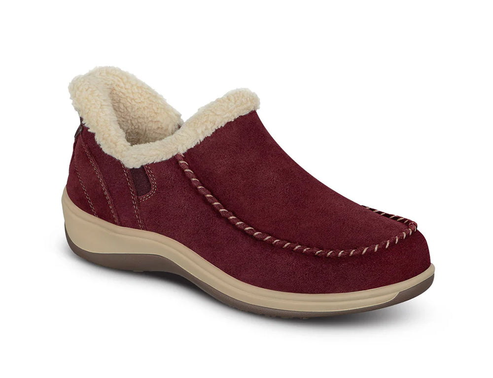Lorin Hands-Free Bordeaux Womens Suede House Shoes