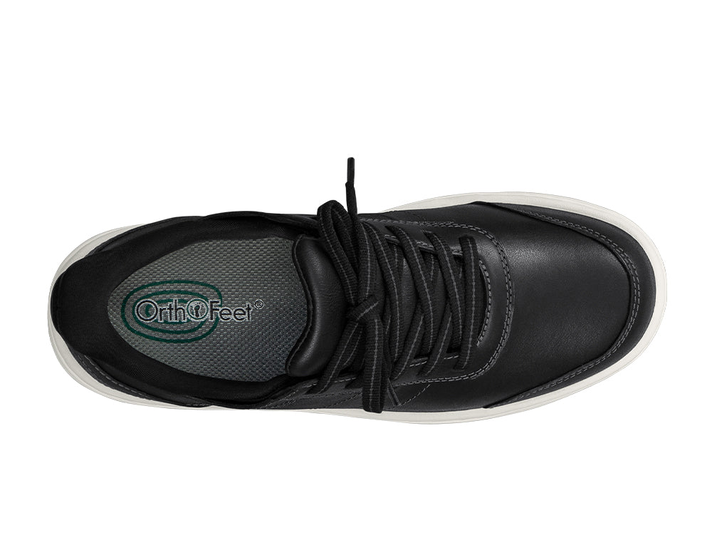 Wander Hands-Free Black Womens Leather Trainers
