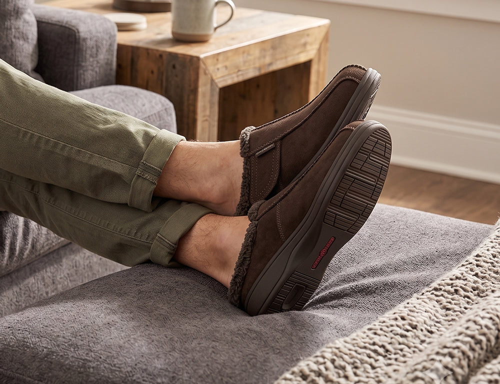 Asheville Hands-Free Chocolate Mens House Shoes