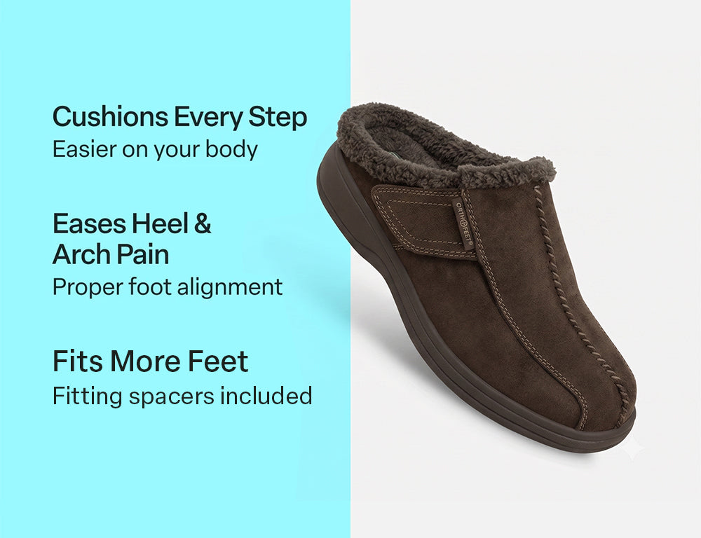 Asheville Hands-Free Chocolate Mens House Shoes