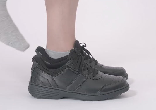 Pierre Hands-Free Black Mens Leather Shoes