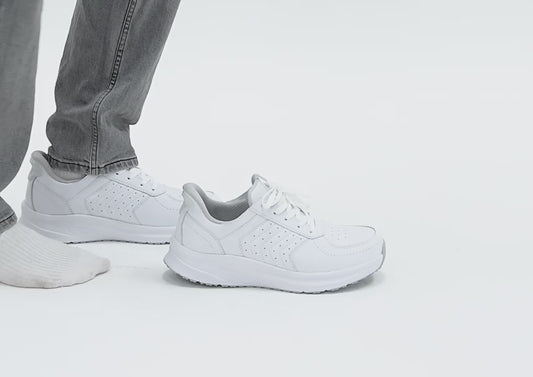 Navigate Hands-Free White Mens Trainers