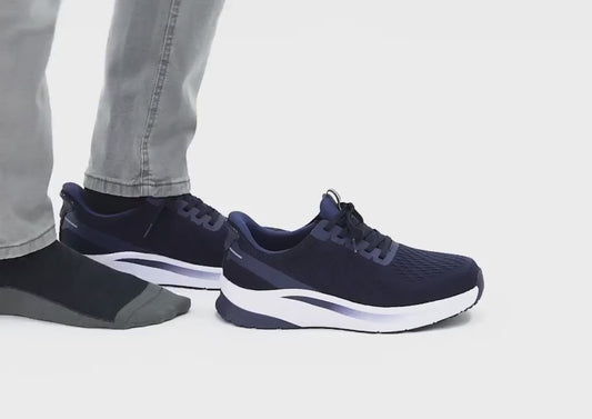 Tilos Hands-Free Navy Mens Stretch Trainers