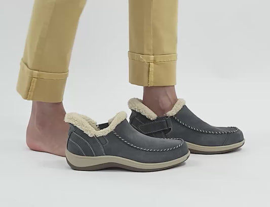 Lorin Hands-Free Grey Womens House Shoes
