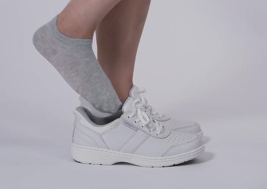 Pierre Hands-Free White Mens Leather Shoes