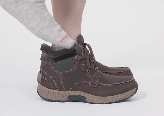 Verno Hands-Free Brown Mens Leather Boots