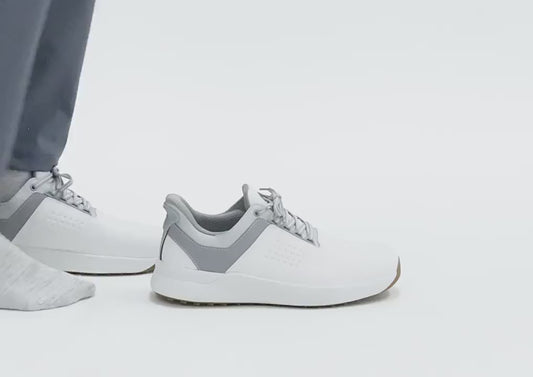 Birdie Hands-Free White Mens Golf Shoes