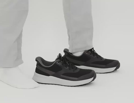 Fairway Hands-Free Black Grey Mens Golf Shoes