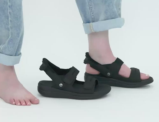 Calypso Hands-Free Black Womens Sandals