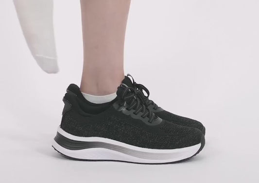 Nira Hands-Free Black Womens Stretch Trainers