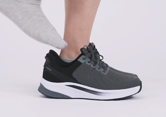 Tilos Hands-Free Grey Mens Stretch Trainers