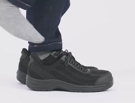 Onyx Hands-Free Black Safety Toe Mens Work Shoes